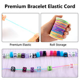 joycraft Elastic Cord for Bracelets, 1mm Stretchy Bracelet Bead String, 109 Yards Rainbow Elastic String for Bracelets, Sewing, Necklace, Jewelry Making and Crafts