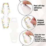 joycraft 100Pcs Bracelet Display Cards, 4.7x1.7Inch Self-Adhesive Necklace Display Card, Earring Paper Card, Flower Jewelry Cards for Earring Bracelets Jewelry Scrunchies Keychain