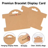 joycraft 100Pcs 10x7cm Brown Jewelry Display Cards with Bags
