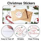 joycraft Merry Christmas Stickers - 120Pcs Holiday Gift Stickers, 2 in Round Red & White Xmas Name Gift Labels, Have Yourself a Merry Little Christmas Labels for Bags, Envelope Seal, DIY Craft