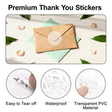 joycraft 2 Inch Sweet Thank You Stickers, 120Pcs Thank You Party Favor Labels Stickers, Clear Silver Envelope Seals, Round Gift Sticker for Bags, DIY Craft, Small Business