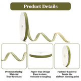 joycraft Burlap Ribbon - Olive Green Jute Craft Ribbon 3/8 Inch x 20 Yards, Rustic Mesh Fabric Ribbon for Gift Wrapping, DIY Crafts & Farmhouse Decor
