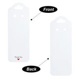 joycraft 100Pcs Keychain Cards, 2.1"x5.9" White Paper Cards Keychain Display Holder, Thank You Hanging Cards for Selling, Hanging Display Keychain, Bracelet, and Jewelry