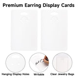 joycraft 100Pcs Keychain Display Cards with Self-Sealing Bags, 3x4.7 in White Paper Jewelry Cards Holder, Blank Jewelry Wrapper Card for Selling, Craft Fairs