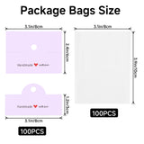joycraft 100Pcs Purple Packaging for Small Business, Jewelry Package Supplies with Clear Bags, Jewelry Display Bags for Selling, Craft Packaging Set for Bracelets, Key Chains, Earring, Necklace.