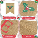 joycraft Be Merry Burlap Banner, Christmas Fireplace Banner, Vintage Christmas Banner, Christmas Wall Banner, Christmas Tree Garland, Christmas Hanging Banner for Xmas Party, Office, Home