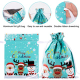 joycraft Holiday Drawstring Gift Bags，20Pcs Christmas Foil Bags, Assorted Sizes Christmas Gift Bags with Drawstring, Christmas Plastic Bags for Gift Wrapping, Toys, Dolls, Party Favors