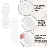 joycraft 100Pcs Bracelet Display Cards - 4.7x1.7 in Marble White Paper Self‑Adhesive Jewelry Display Cards, Foldable Necklace & Earring Card with Hole for Small Business, Exhibition, Supplies