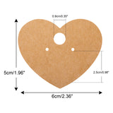 joycraft 100Pcs Earring Cards, 2.36"x2" Brown Heart Earring Display Cards, Kraft Paper Hanging Jewelry Cards, Personalized Earring Cards for Selling, Display, Retail, DIY Crafts