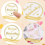 joycraft 500Pcs Thank You for Celebrating with Us Stickers, Gold Foil Thank You Stickers, 1.5" Round Self-Adhesive Stickers Roll, Personalized Gift Stickers for Envelope Seals, Gift Wrap, Weddings