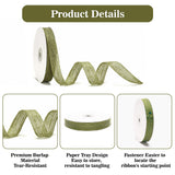 joycraft Burlap Ribbon - Olive Green Jute Craft Ribbon 3/4 Inch x 20 Yards, Rustic Mesh Fabric Ribbon for Fall Decor, Wreaths, DIY Crafts & Rustic Wedding