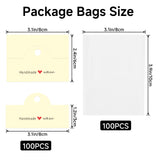 joycraft 100Pcs Yellow Packaging for Small Business, Jewelry Package Supplies with Clear Bags, Jewelry Display Bags for Selling, Craft Packaging Set for Bracelets, Key Chains, Earring, Necklace.