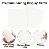 joycraft 100Pcs Earring Display Cards – 2.36In White Square Necklace Display Cards, Earring Kraft Paper Holder Cards for Handmade Jewelry, Small Business, Craft Fair, Retail Display