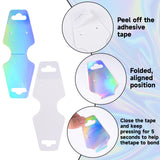 joycraft 100Pcs Bracelet Display Card – 4.7 x 1.7 inch Holographic Jewelry Display Cards, Earring Holder Blank Cards for Small Business, Jewelry Shop, Craft Fair, Scrunchies, Keychains