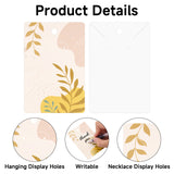 joycraft 100Pcs Brown Jewelry Display Cards – 2.3x3.5In Paper Necklace Display Card with Holes, Plant Earring Holder Cards for Handmade Jewelry, Small Business, Craft Fair, Retail Display