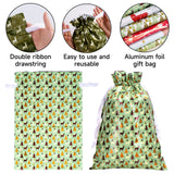 joycraft 20pcs Christmas Drawstring Gift Bags - Assorted Sizes Foil Holiday Gift Wrapping Pouches, 8 Style Santa Party Favor Bags for Toys, Dolls, Candy, DIY Craft
