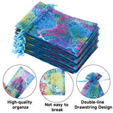joycraft Blue Organza Bags 4x6 inch – 50pcs Drawstring Jewelry Pouch, Small Sheer Gift Wrap Bags for Wedding Favors, Birthday Party, Christmas Gift, Handmade Soap