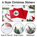 joycraft 120Pcs Merry Christmas Stickers - 2In Holiday Gift Wrapping Stickers, 6 Style Christmas Tree Lables for Party Favor, Candy Bags, Envelope Seal, DIY Craft