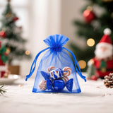 joycraft 50Pcs Royal Blue Organza Bags - 2.7x3.5 In Jewelry Mesh Pouch with Drawstring, Small Sheer Party Favor Bags for Small Business, Birthday, Wedding, Baby Shower