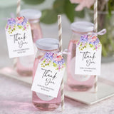 joycraft 100Pcs Thank You Gift Tags with String, 2x3.3 inch Thank You for Celebrating with Me Tags, Floral Paper Hangtags, Large Thank You Tags for Baby Shower Birthday Wedding DIY Gift Party Favor