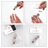 joycraft Jewelry Packaging for Small Business – 100Pcs White Bracelet Display Cards with Clear Bags, Small Handmade Jewelry Display Set for Bracelets, Key Chains, Earring, DIY Craft (Pink Flower)