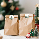 joycraft 120Pcs Merry Christmas Stickers - 2In Holiday Gift Wrapping Stickers, 6 Style Christmas Tree Lables for Party Favor, Candy Bags, Envelope Seal, DIY Craft