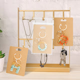 joycraft 100Pcs Keychain Display Cards with Self-Sealing Bags, 3x4.7 in Brown Paper Jewelry Cards Holder, Blank Jewelry Wrapper Card for Selling, Craft Fairs