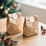 joycraft Merry Christmas Stickers - 120Pcs Holiday Gift Stickers, 2 in Round Red & White Xmas Name Gift Labels, Have Yourself a Merry Little Christmas Labels for Bags, Envelope Seal, DIY Craft