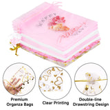 joycraft 30Pcs Valentine's Day Organza Bags - 4x6In Heart Drawstring Party Favor Bags, Small Valentine's Day Gift Wrapping Pouches for Jewelry, Cookie, Candy, Chocolate