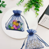 joycraft 50Pcs Organza Bags, 2x3 inch Gift Favor Bags, Navy Blue Party Favor Bags, Jewelry Pouches with Drawstring, Mesh Bags Drawstring for Jewelry, Festival, Makeup, Candy, Desserts