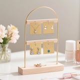 joycraft 100Pcs Earring Display Cards – 2.36In Brown Square Necklace Display Cards, Earring Kraft Paper Holder Cards for Handmade Jewelry, Small Business, Craft Fair, Retail Display