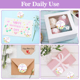 joycraft 60Pcs Mother's Day Gift Stickers, Happy Mother's Day Stickers, 2 Inch Colorful Flower Round Labels, Personalized Mother's Day Stickers for Gift Wrapping, DIY Card, Craft, Cookie Bags