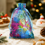 joycraft Blue Organza Bags 4x6 inch – 50pcs Drawstring Jewelry Pouch, Small Sheer Gift Wrap Bags for Wedding Favors, Birthday Party, Christmas Gift, Handmade Soap