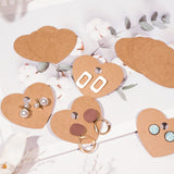 joycraft 100Pcs Earring Cards, 2.36"x2" Brown Heart Earring Display Cards, Kraft Paper Hanging Jewelry Cards, Personalized Earring Cards for Selling, Display, Retail, DIY Crafts