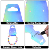 joycraft 100Pcs Bracelet Display Card – 4.7 x 1.7 inch Holographic Jewelry Display Cards, Earring Holder Blank Cards for Small Business, Jewelry Shop, Craft Fair, Scrunchies, Keychains