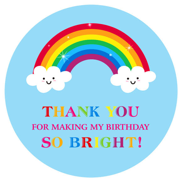 joycraft 60Pcs Rainbow Thank You Stickers, 2