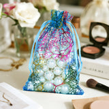 joycraft Blue Organza Bags 4x6 inch – 50pcs Drawstring Jewelry Pouch, Small Sheer Gift Wrap Bags for Wedding Favors, Birthday Party, Christmas Gift, Handmade Soap
