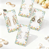 joycraft Earring Display Cards - 200Pcs Flower White Paper Stud Display Cards, 3.5x2 in Jewelry Card for Selling, Small Business, Craft Fair, Retail