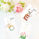 joycraft 100Pcs Keychain Display Cards with Self-Sealing Bags, 3x4.7 in White Paper Jewelry Cards Holder, Blank Jewelry Wrapper Card for Selling, Craft Fairs