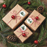 joycraft 120Pcs Merry Christmas Stickers - 2In Holiday Gift Wrapping Stickers, 6 Style Christmas Tree Lables for Party Favor, Candy Bags, Envelope Seal, DIY Craft