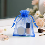 joycraft 50Pcs Royal Blue Organza Bags - 2.7x3.5 In Jewelry Mesh Pouch with Drawstring, Small Sheer Party Favor Bags for Small Business, Birthday, Wedding, Baby Shower