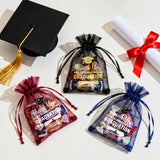 joycraft 30Pcs Graduation Organza Bags - 4x6In Thank You Drawstring Mesh Gift Bags, 5 Colors Graduation Appreciation Organza Pouches for Jewelry, Candy, DIY Craft, Cards