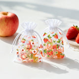 joycraft 30Pcs Furit Organza Bags - 4x6In Summer Drawstring Gift Bags, 5 Style Party Favor Bags for Birthday, Classroom, Vacation, Picnic