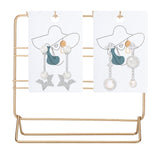 joycraft 100Pcs Earring Cards, 2.36"x3.54" White Earring Display Cards, Aesthetic Lady Earring Hanging Cards Set, Personalized Jewelry Cards for Selling, Retail, DIY Ear Studs Display Supplies