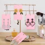 joycraft Earring Display Cards - 200Pcs Pink Paper Stud Display Cards, 3.5x2 in Jewelry Card for Selling, Small Business, Craft Fair, Retail