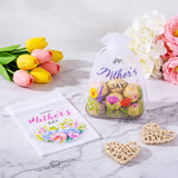 joycraft 30Pcs Mother's Day Organza Bags - 4x6In Floral Mesh Drawstring Gift Bags, 5 Style Happy Mother's Day Gift Wrapping Bags for Jewelry, Candy, DIY Craft, Cards