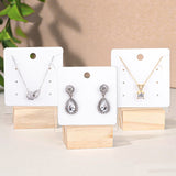 joycraft 6 Holes Earring Display Cards with Bags - 100Pcs White Paper Necklace Display Cards, 2.95 in Square Jewelry Card for Selling, Small Business, Craft Fair, Boutique Accessories