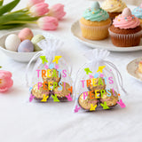 joycraft 30Pcs Easter Organza Bags - 4x6 In Bunny Mesh Drawstring Gift Bags, Organza Party Favor Bags for Easter Egg, Candy, Chocolate, Jewelry