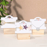 joycraft 100Pcs 10x7cm White Jewelry Display Cards with Bags