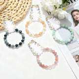 joycraft 100Pcs Bracelet Display Cards, 4.7x1.7Inch Self-Adhesive Necklace Display Card, Earring Paper Card, Flower Jewelry Cards for Earring Bracelets Jewelry Scrunchies Keychain